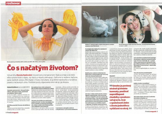 An interview with Dorota Sadovská conducted by Helena Dvořáková, Pravda Magazine 29/2017